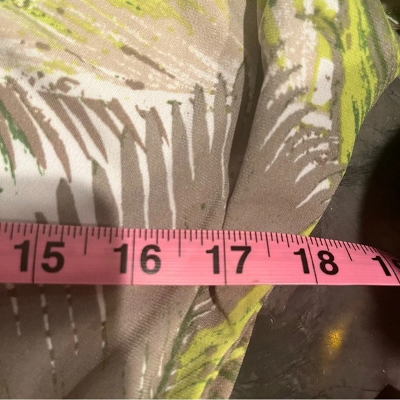 Tori Richard Honolulu Green Tropical Print V Neck Jersey Dress Small - Picture 8 of 9